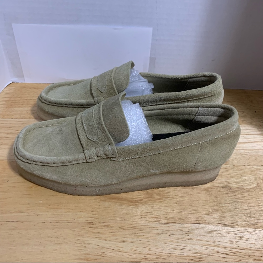 Clarks Originals Women Wallabee Loafer Maple Suede 261735084050 Beige Size 7.5M